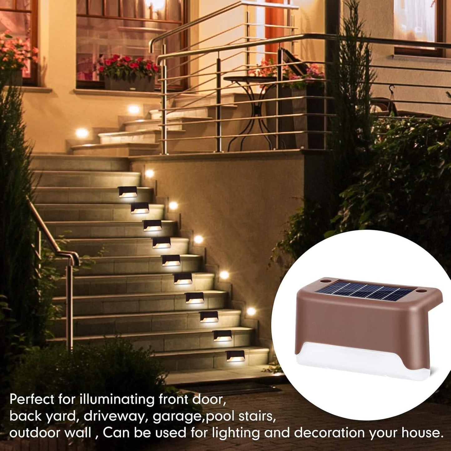 Utilie Solar Deck Lights Outdoor